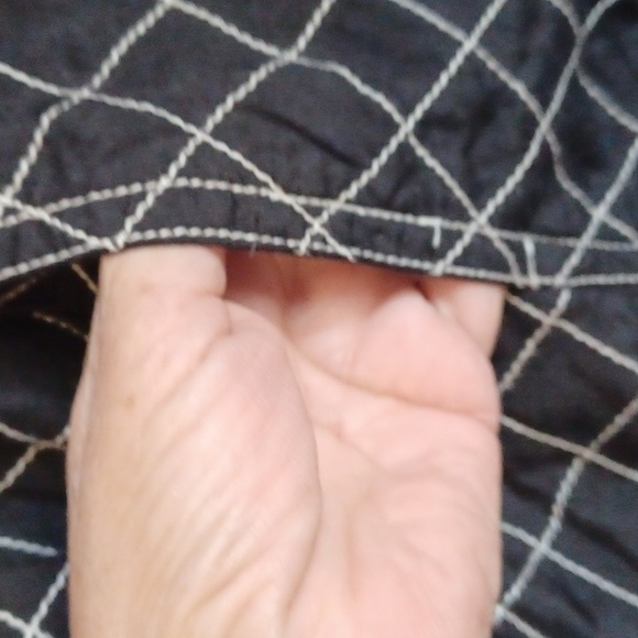 Reversible Jacket - 2 in one! Sz M. Black with quilt stitching, and blk and wht - Picture 3 of 7